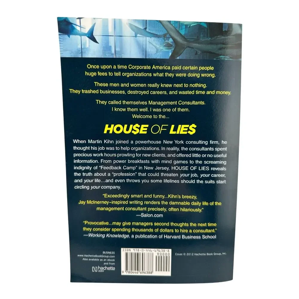 House of Lies by Martin Kihn Paperback Consulting Satire Showtime Tie-In